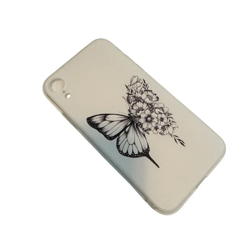 White Artistic Butterfly Wing Phone Case
